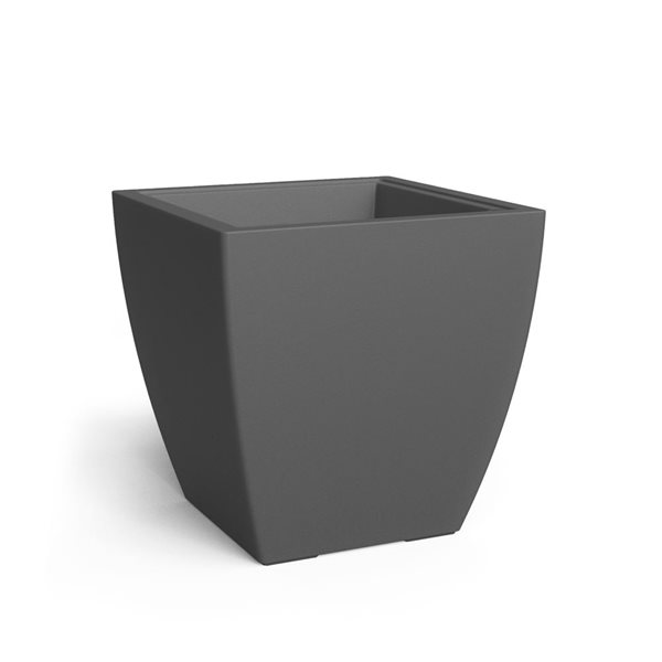 Mayne Kobi 24-in Graphite Grey Self Watering Square Planter