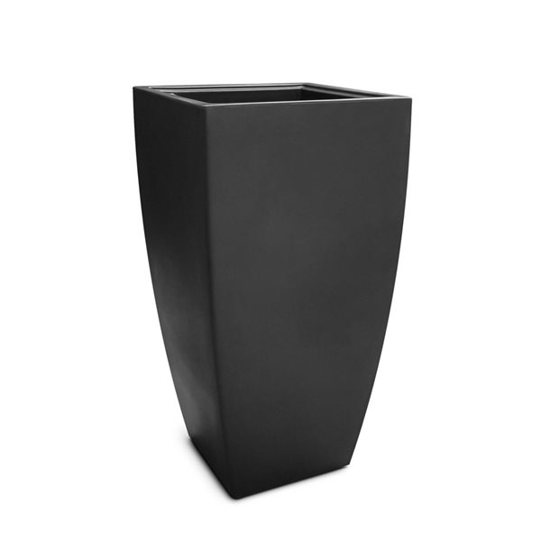 Mayne Kobi 32-in Black Self Watering Tall Planter