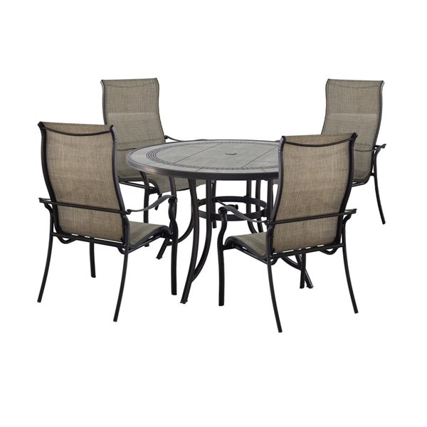 CASAINC 5 Piece Cast Aluminum Outdoor Table And Chairs CA IVY204 ST RONA   332005445 MainImage 001 L 