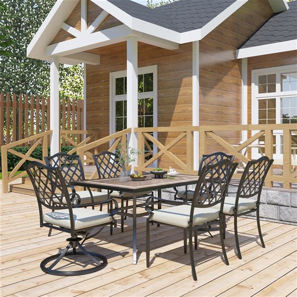 7 piece cast aluminum patio furniture hotsell