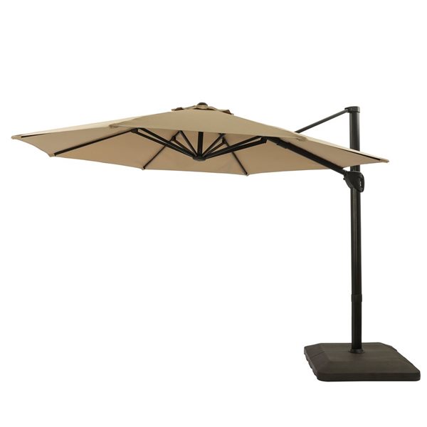 CASAINC 11-ft Beige Cantilever Patio Umbrella