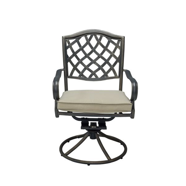 CASAINC 2 Pieces Bronze Swivel Outdoor Chair With Cushion CA IVYSR112   332005478 MainImage 001 L 