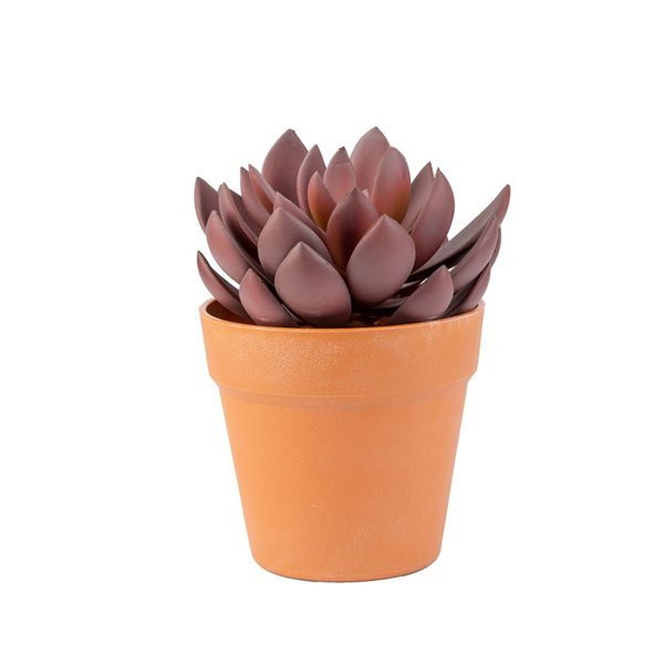 Naturae Decor Lotus Artifical Plant in Terra Cotta Pot 8-in