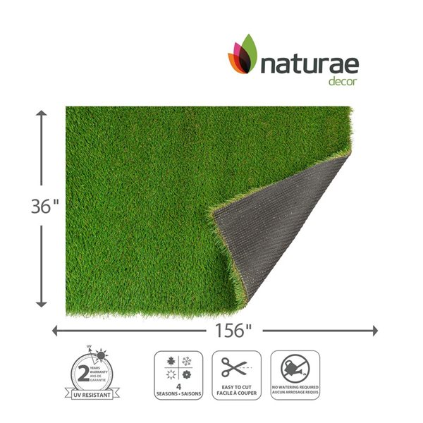 Naturae Decor Artificial Landscaping Grass 36-in x 156-in