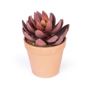 Naturae Decor Lotus Artifical Plant in Terra Cotta Pot 6-in