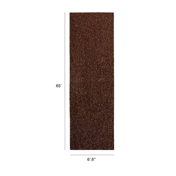 Gazon artificiel Diamond+ de Trylawnturf 65 x 6,6 pi, brun chocolat