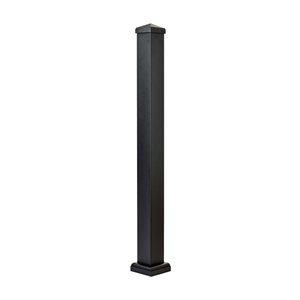 Nuvo Iron Deck Post 3 x 3 X 33-3/4-in Surface-Mounted in Black Aluminum