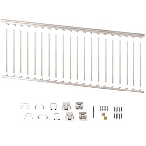 Panneau de rampe d'escalier Nuvo Iron 36 po x 8 pi en aluminium blanc