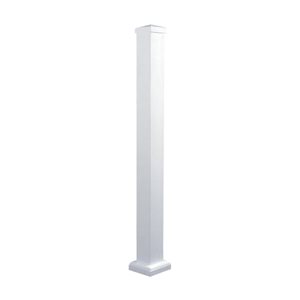 Nuvo Iron Deck Post 3 x 3 X 33-3/4-in Surface-Mounted in White Aluminum