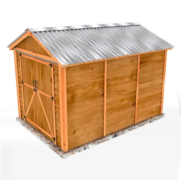 Outdoor Living Today 12-ft X 8-ft Gable Cedar Storage Shed with Metal Roof