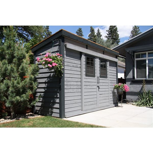 Outdoor Living Today 4-ft X 12-ft Lean-to Cedar Garden Shed with Sliding Doors