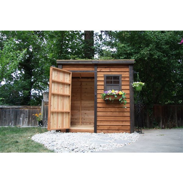 Outdoor Living Today 4-ft X 8-ft Lean-to Cedar Wood Storage Shed