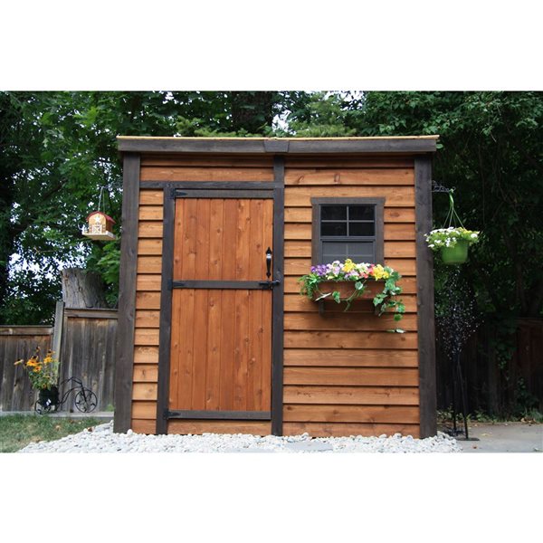 Outdoor Living Today 4-ft X 8-ft Lean-to Cedar Wood Storage Shed