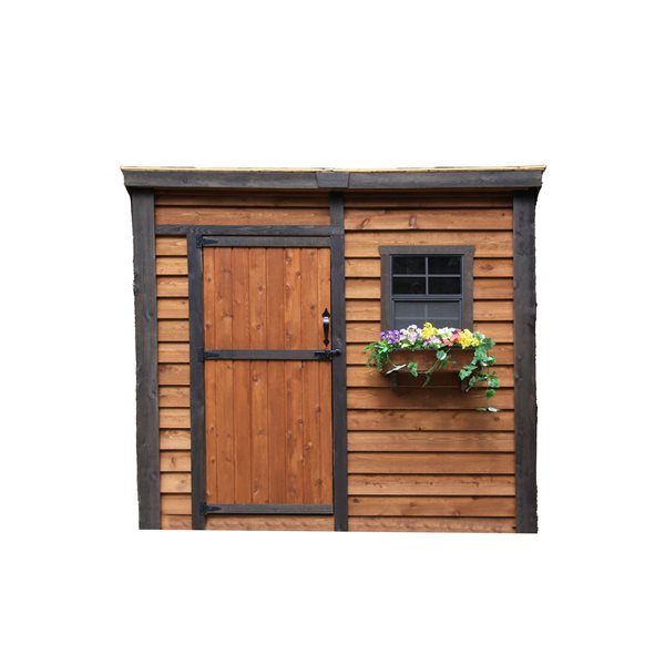 Outdoor Living Today 4-ft X 8-ft Lean-to Cedar Wood Storage Shed