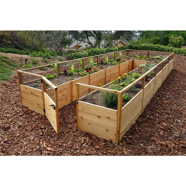 Outdoor Living Today 8 X 16 X 3-ft Brown Raised Garden Bed