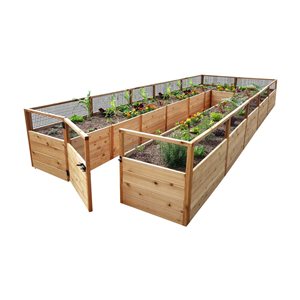 Outdoor Living Today 8 X 16 X 3-ft Brown Raised Garden Bed