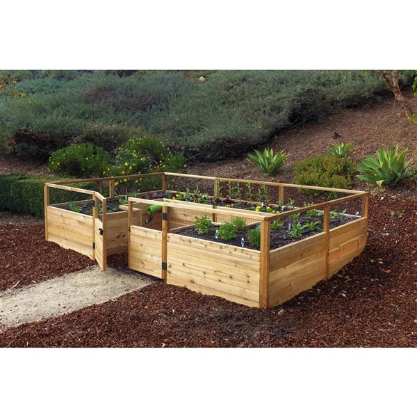 Outdoor Living Today 12 X 8 X 3-ft Brown Raised Garden Bed RB128-2x4