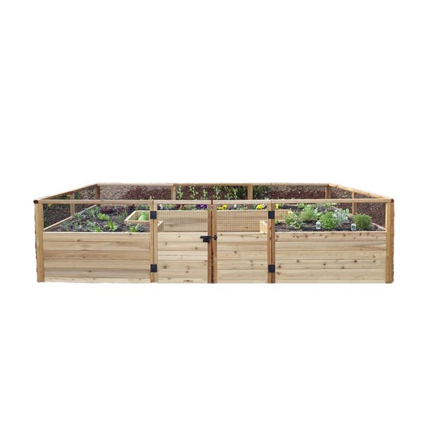 Outdoor Living Today 12 X 8 X 3-ft Brown Raised Garden Bed