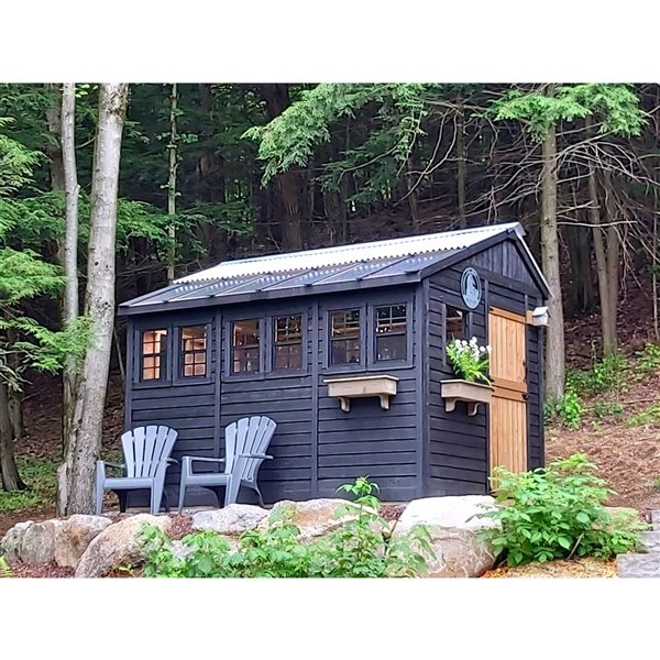 Outdoor Living Today 12-ft X 8-ft Gable Cedar Garden Shed with Metal Roof