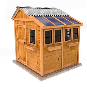 Outdoor Living Today 12-ft X 8-ft Gable Cedar Garden Shed with Metal Roof