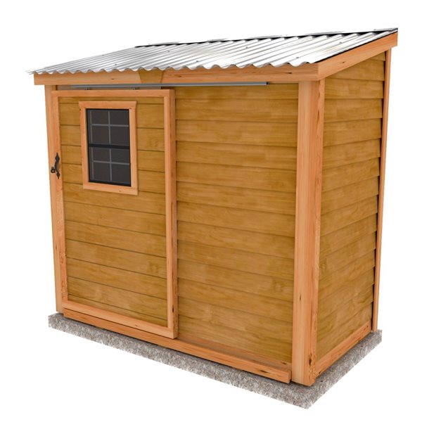 Garden Storage Shed Metal Outdoor Tool Box Pent Roof Log Store