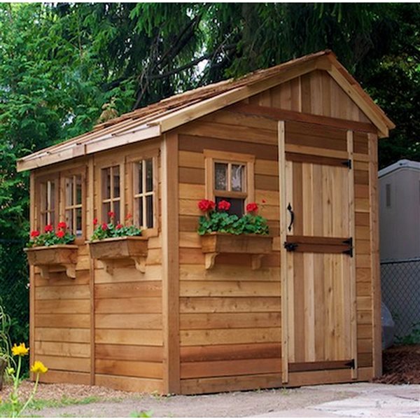 Outdoor Living Today 8-ft X 8-ft Gable Cedar Garden Shed with