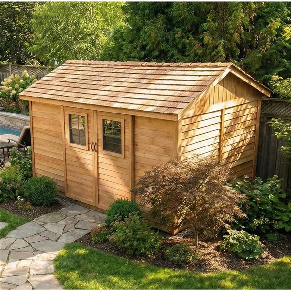 Small Rona Sheds Outdoor Living Today 8-ft X 12-ft Gable Cedar Wood Garden Shed with ...