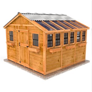 Outdoor Living Today 12-ft X 12-ft Gable Cedar Garden Shed with Metal Roof