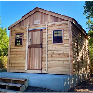 Outdoor Living Today 16-ft X 12-ft Gable Cedar Garden Shed with Metal Roof