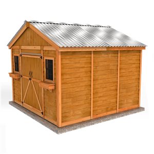 Outdoor Living Today 12-ft X 12-ft Gable Cedar Storage Shed with Metal Roof