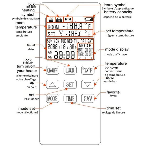 Wexstar Plug-In Thermostat with Digital Display Remote Control