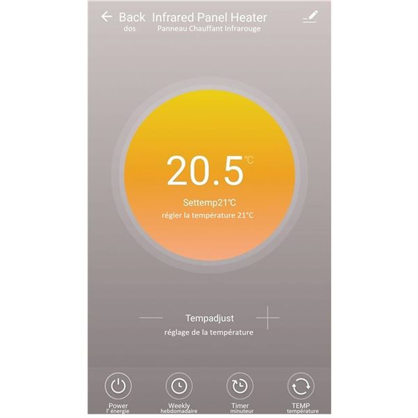 Thermostat Wi-Fi enfichable Wexstar pour téléphone intelligent