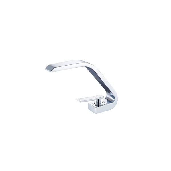 DROP Bath and Kitchen Island Chrome/Brass Sink Faucet Set