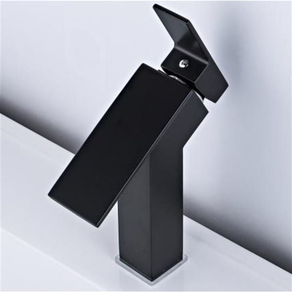 Ensemble de robinet de lavabo Haven noir/chrome DROP Bath and Kitchen