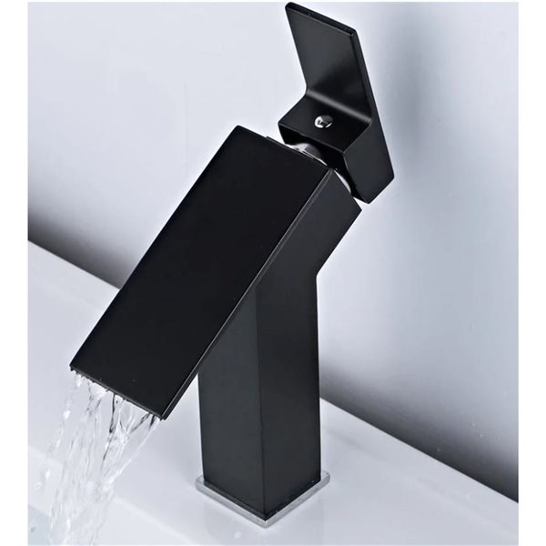 Ensemble de robinet de lavabo Haven noir/chrome DROP Bath and Kitchen