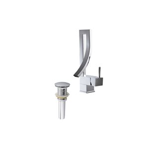 Ensemble de robinet de lavabo Waterfall chrome/chrome DROP Bath and Kitchen