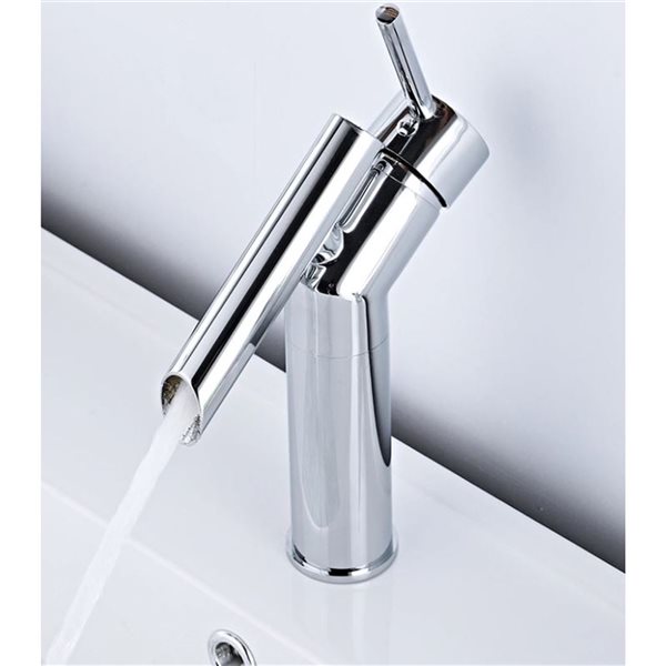 DROP Bath and Kitchen Haven Chrome/Brass Sink Faucet Set