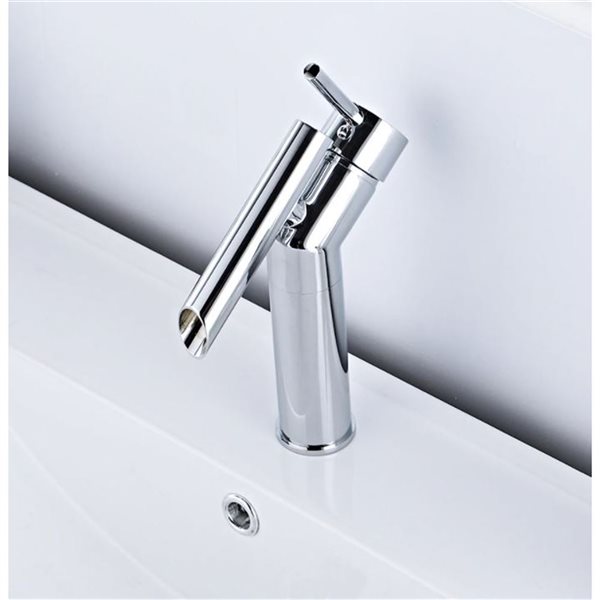 DROP Bath and Kitchen Haven Chrome/Brass Sink Faucet Set