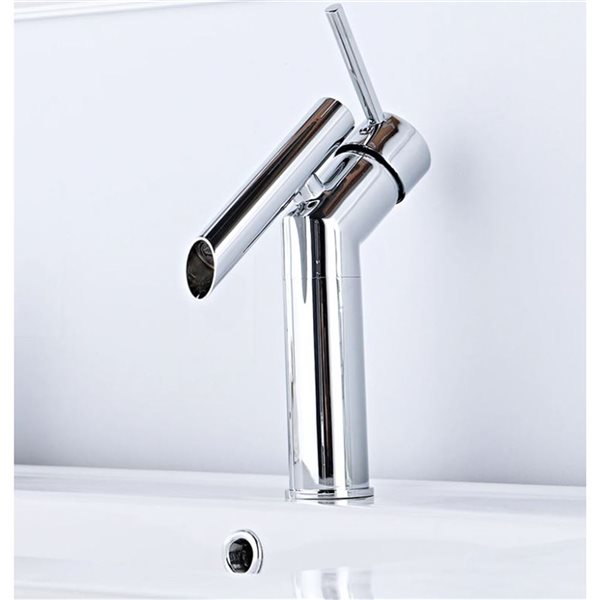 DROP Bath and Kitchen Haven Chrome/Brass Sink Faucet Set