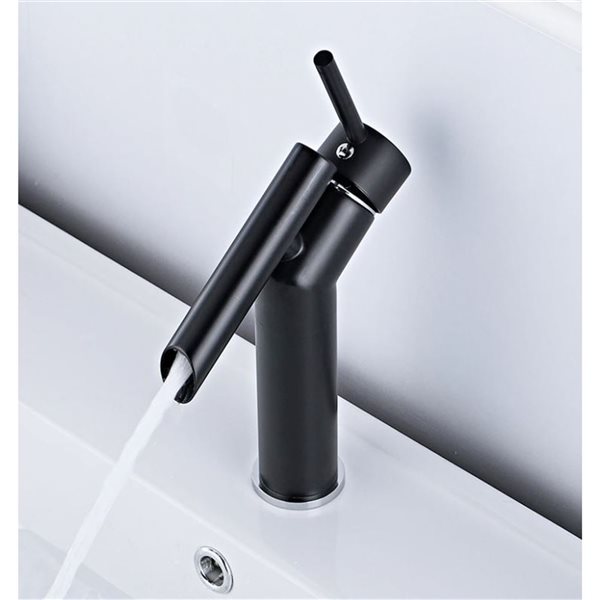 Ensemble de robinet de lavabo Haven noir/laiton DROP Bath and Kitchen