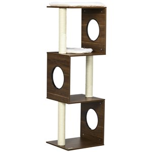 PawHut 49.21-in Cat Tree Multi-Level with Scratching Posts