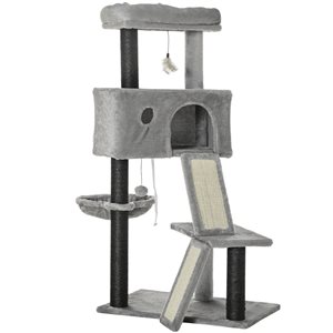 PawHut 47.24-in Cat Tree with Scratching Post for Indoor Cats