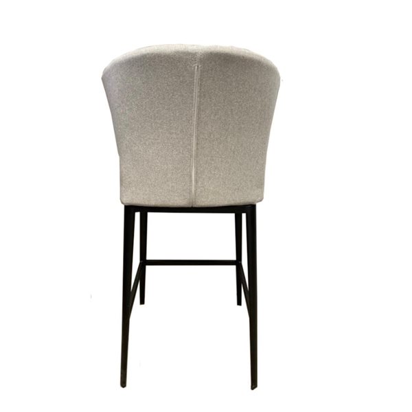 TAKE ME HOME FURNITURE Set of 2 Skyer Modern Counter Counter Stool with Full Back and Black Legs