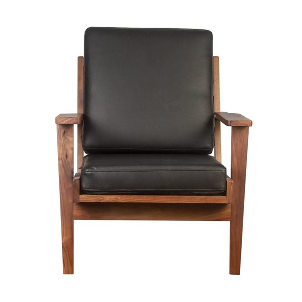 TAKE ME HOME FURNITURE Rustic Mid-Century Solid Wood Frame Louche Chair