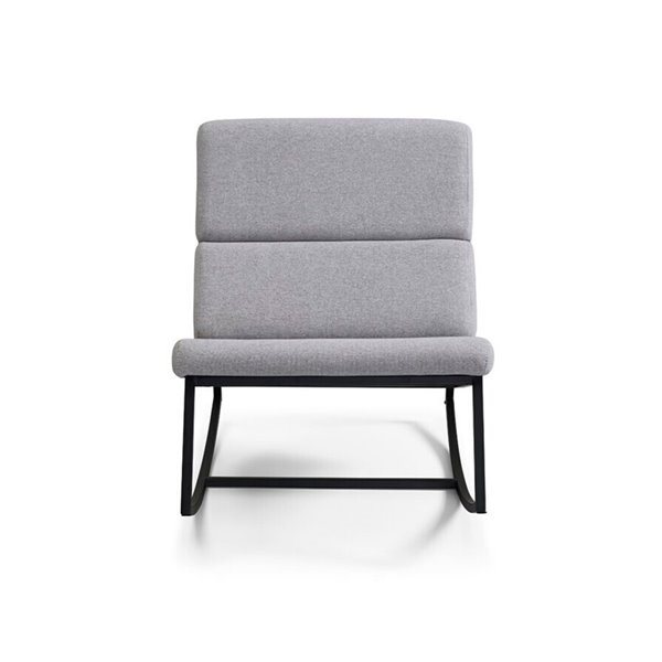 TAKE ME HOME FURNITURE Modern Rocker Seat with Grey Metal Base