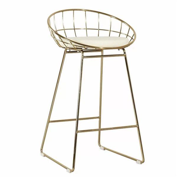 TAKE ME HOME FURNITURE Set of 2 Sunny Modern Counter Stool with Chrome/Gold