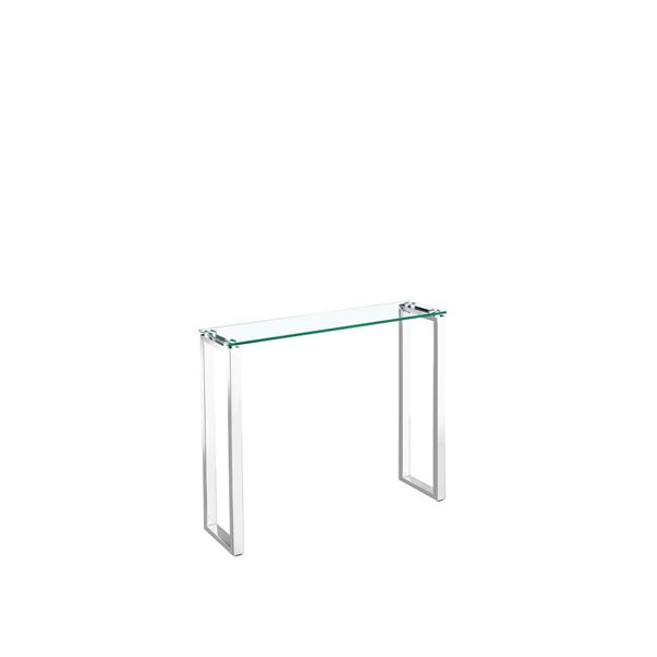 TAKE ME HOME FURNITIRE Shelly Modern Console with Clear Glass