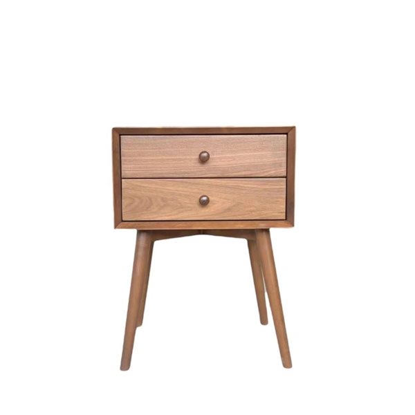 TAKE ME HOME FURNITURE Sajib 2Drawer Modern MDF Walnut Wooden