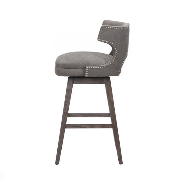 TAKE ME HOME FURNITURE Set of 2 Hellen Wing Shape Bar Stool with Upholstery Canvas Fabric