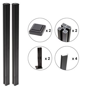 Everhome 6-ft Surface Mount Post Kit for Composite Fence - 2-Pack